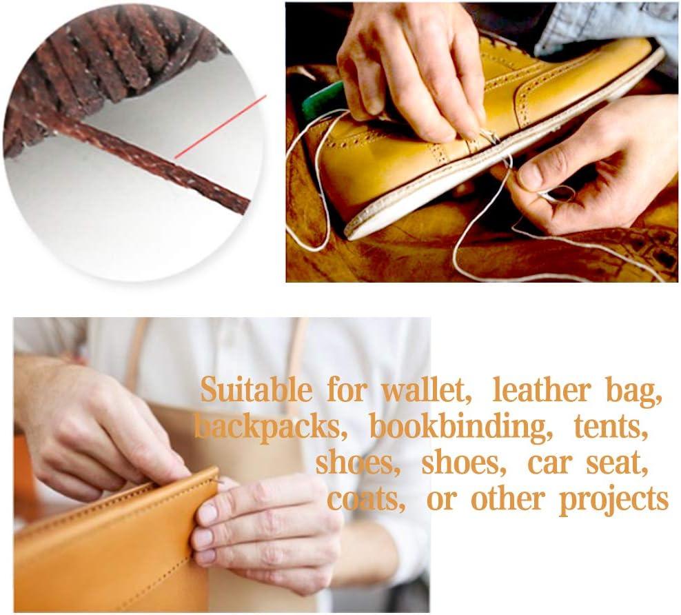 Flat Wax Thread for Leather Sewing for Hand Stitch Leather Bag