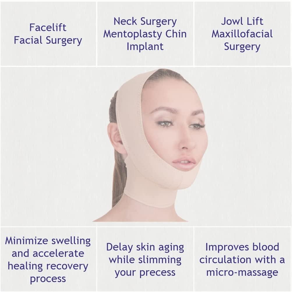 Post Surgical Chin Strap Bandage for Women Neck and Chin Compression