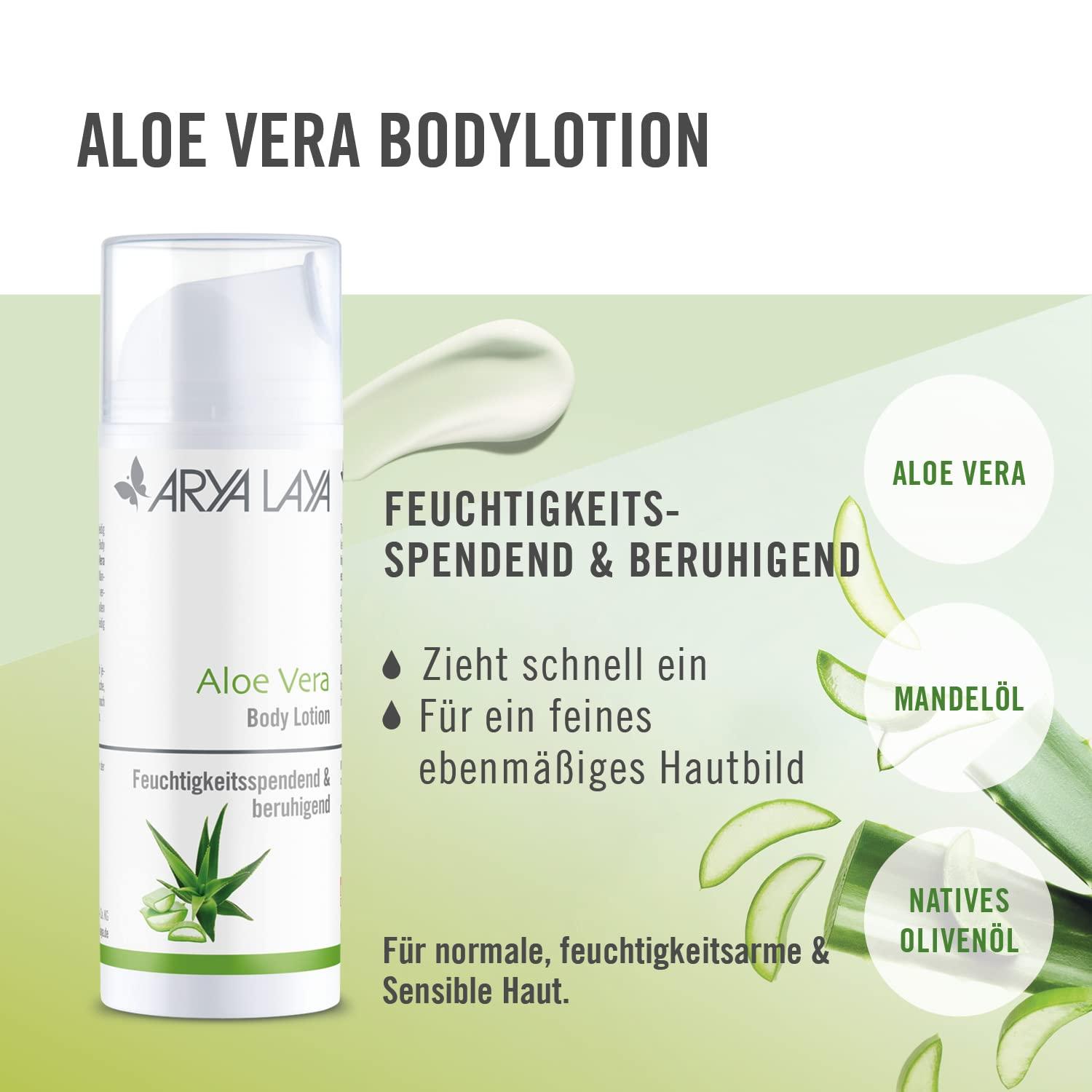 Arya Laya Aloe Vera Body Lotion 150ml - Silky-Tender Skin Intensive  Moisture & Quick Absorption | Shop Internationally