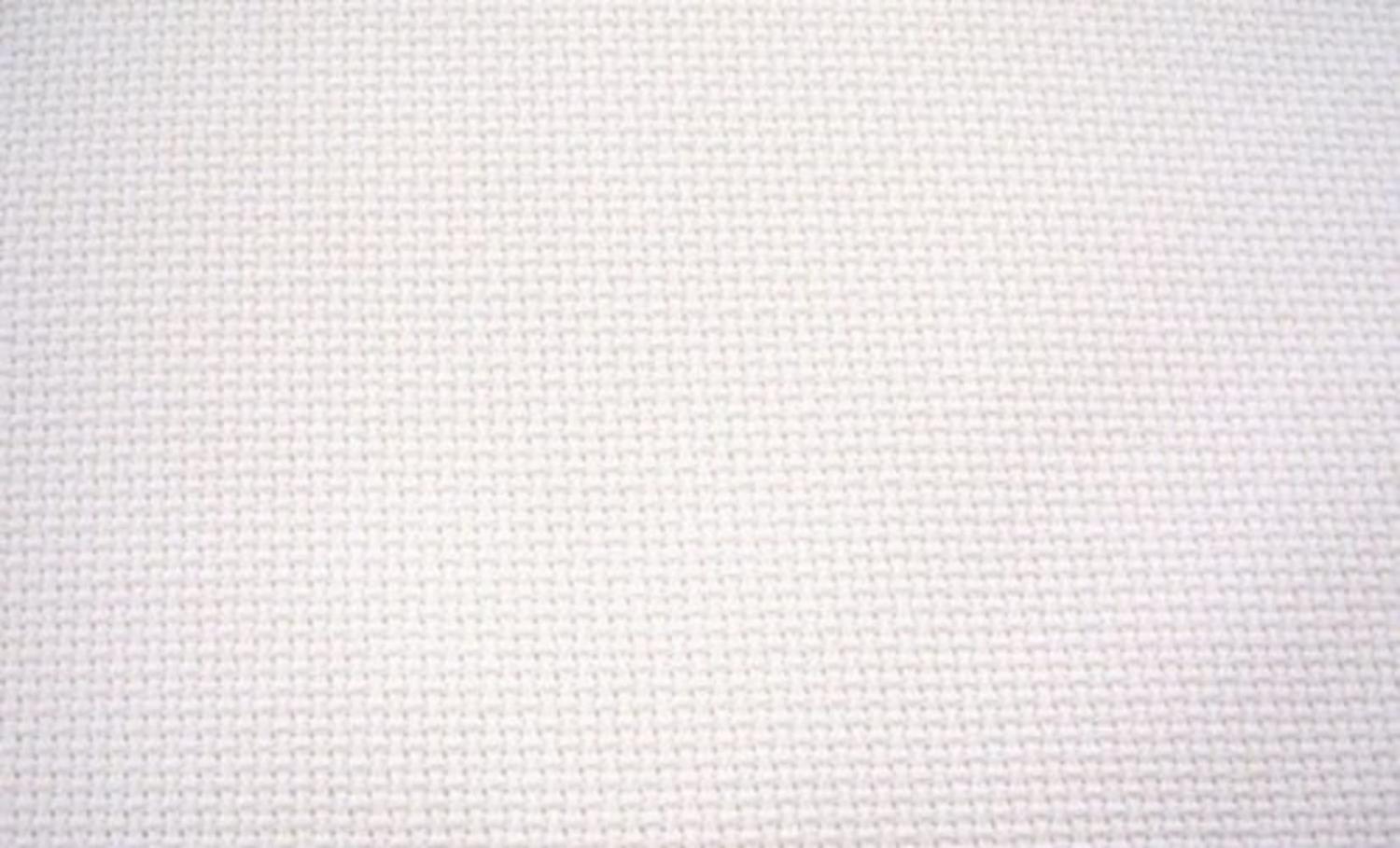 60 inch White 14 Count Aida Cloth Cross Stitch Fabric by The Yard