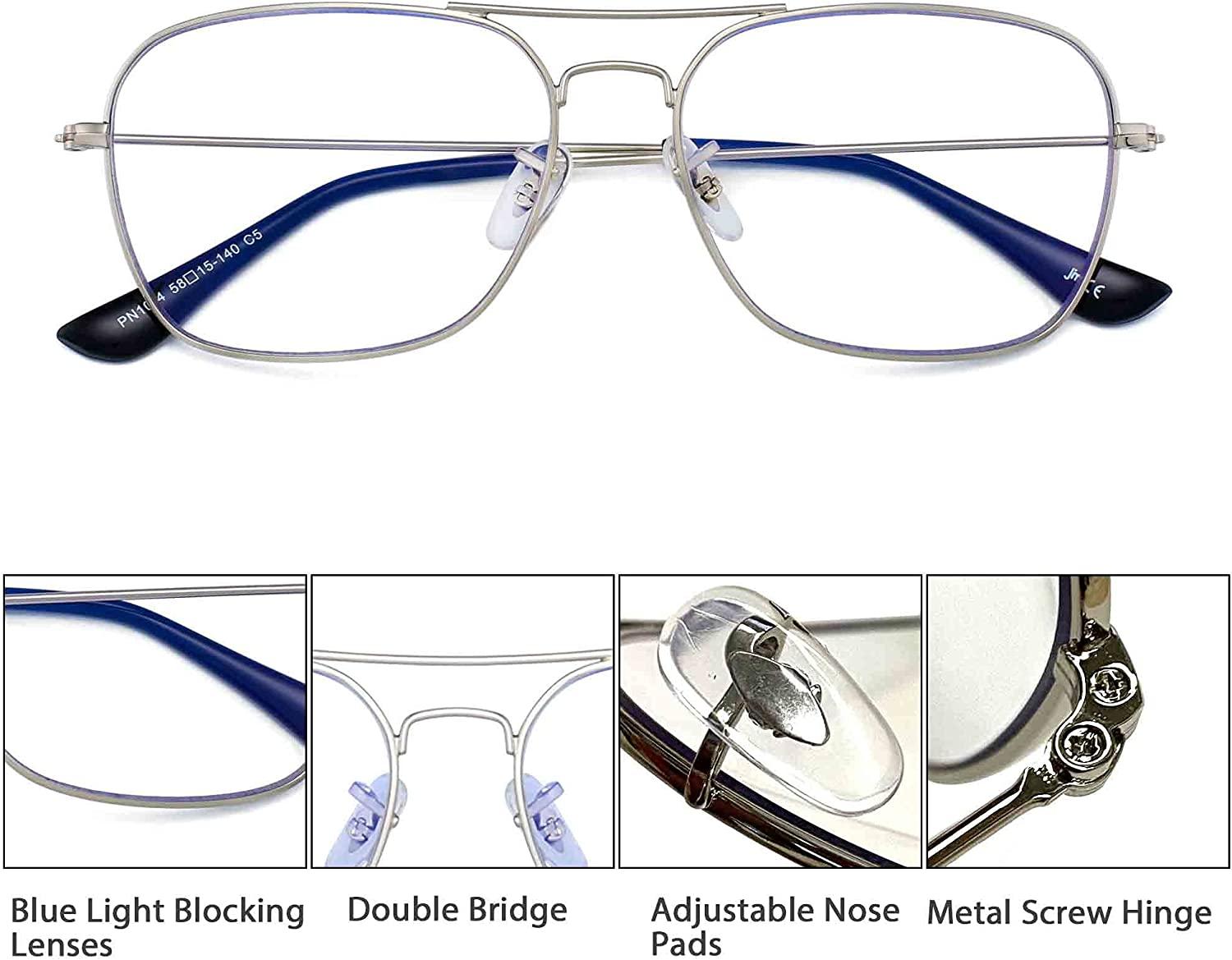  JOVAKIT Fashion Square Blue Light Glasses for Men Women Square  Aviator Glasses Style Computer Eyeglasses Anti Eyestrain (Tortoise) :  Health & Household