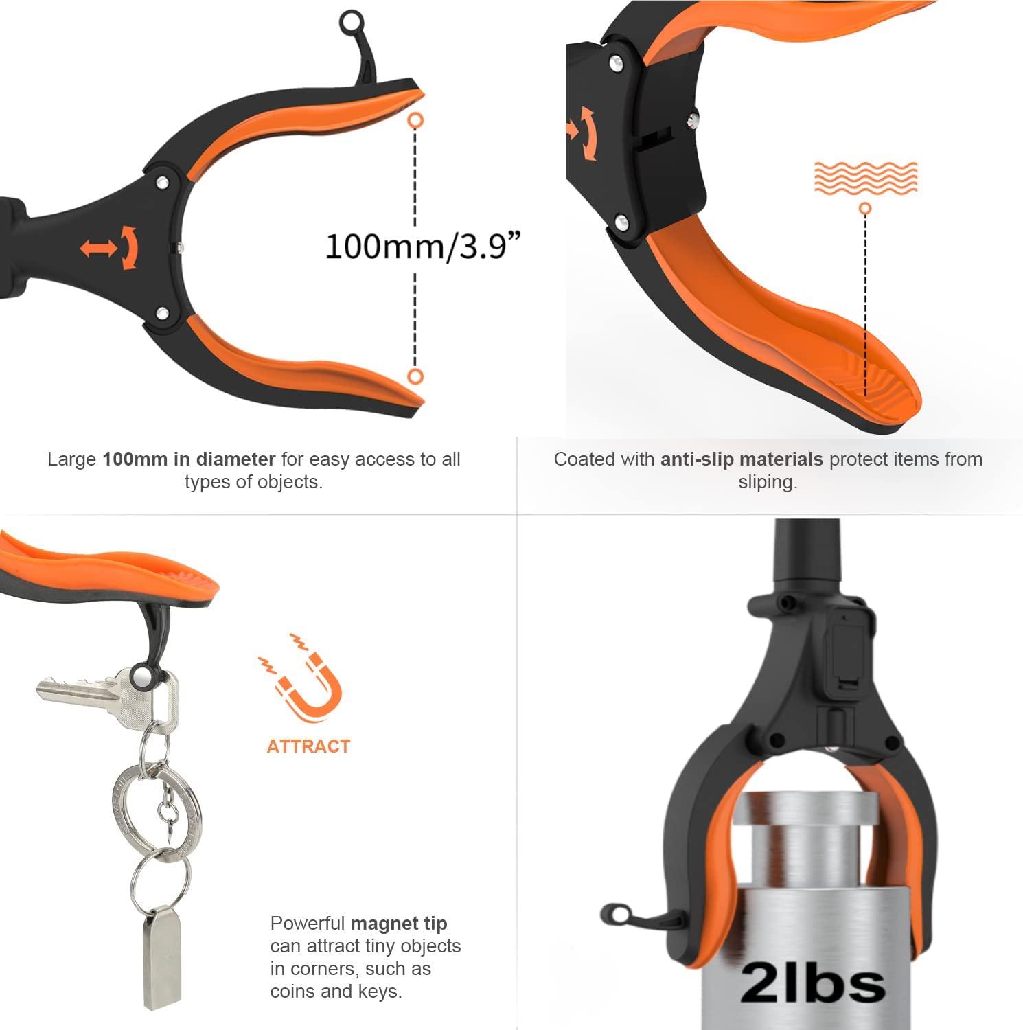 Kekoy 32'' Grabber Reacher Tool, Foldable Grabber With Light, Extra