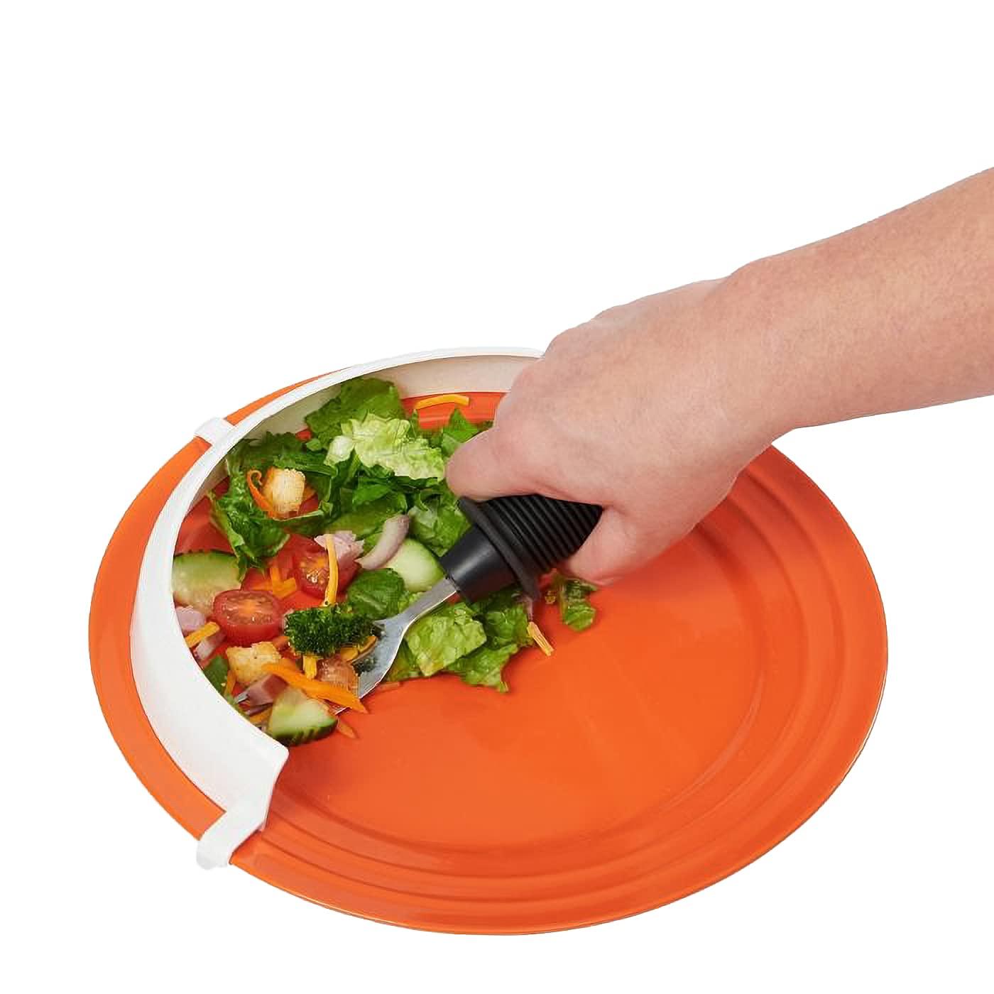 Sammons Preston ClipOn Food Guard for Plates, Reusable Spill