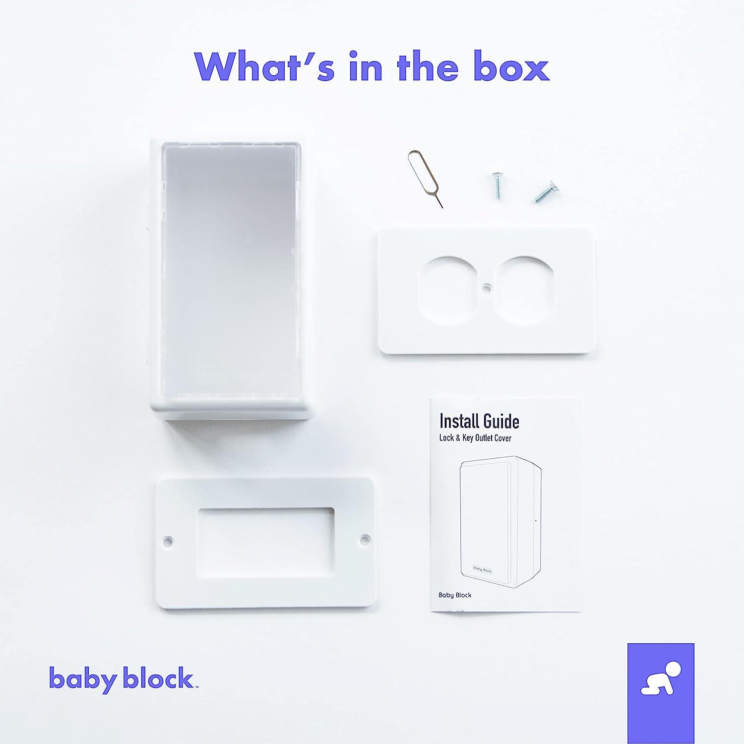 New Lock & Key Outlet Cover Plug Covers for Electrical Outlets Wall