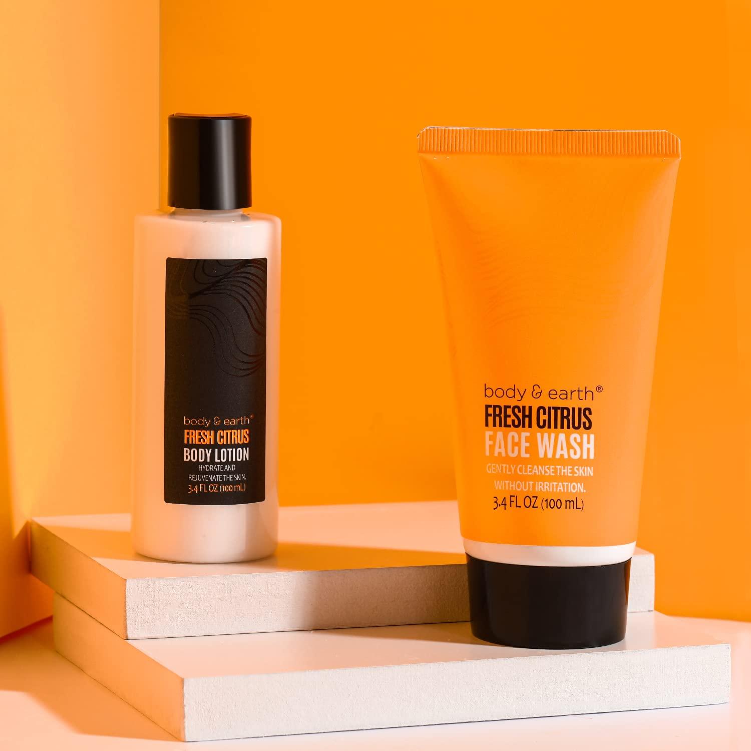 Gift Baskets for Men Bath Spa Gift Set for Men Body and Earth Citrus