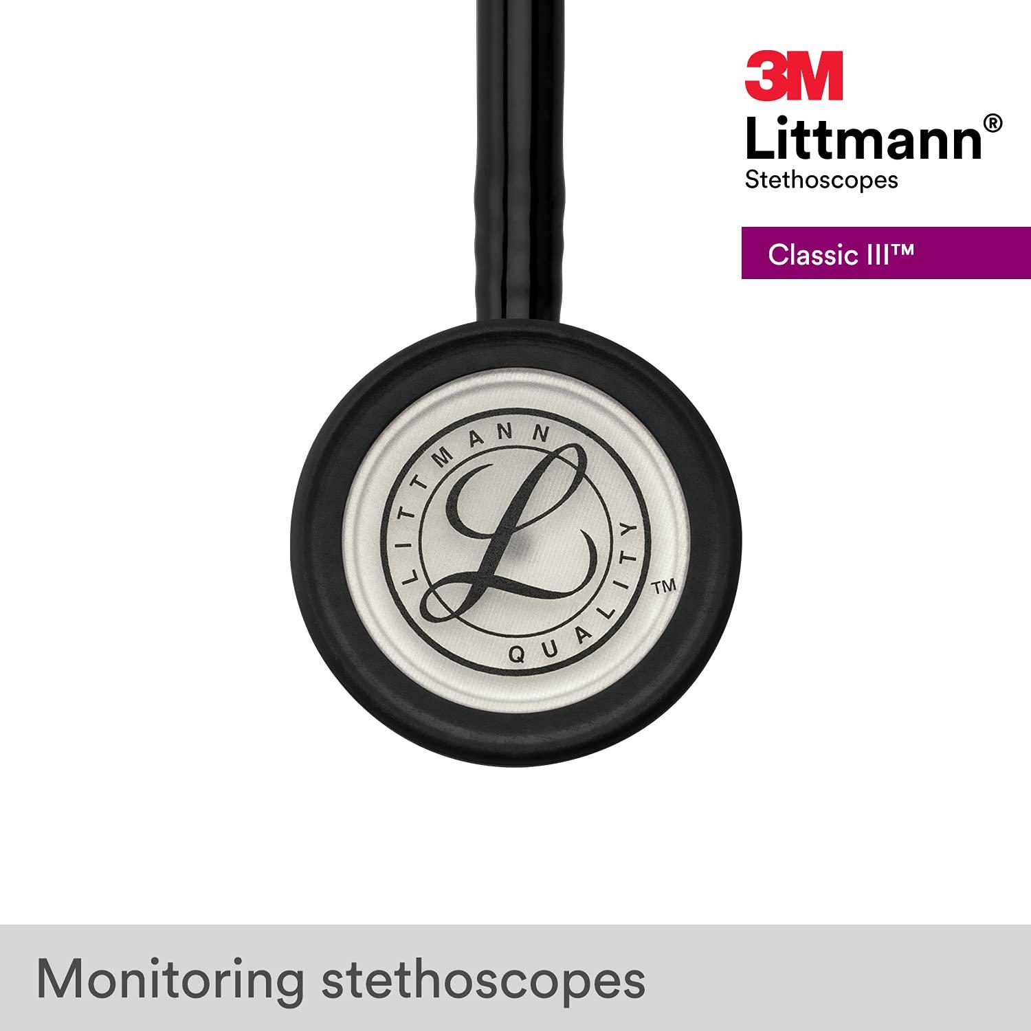 3M Littmann Classic III Stethoscope Black Tube 27 - 5620