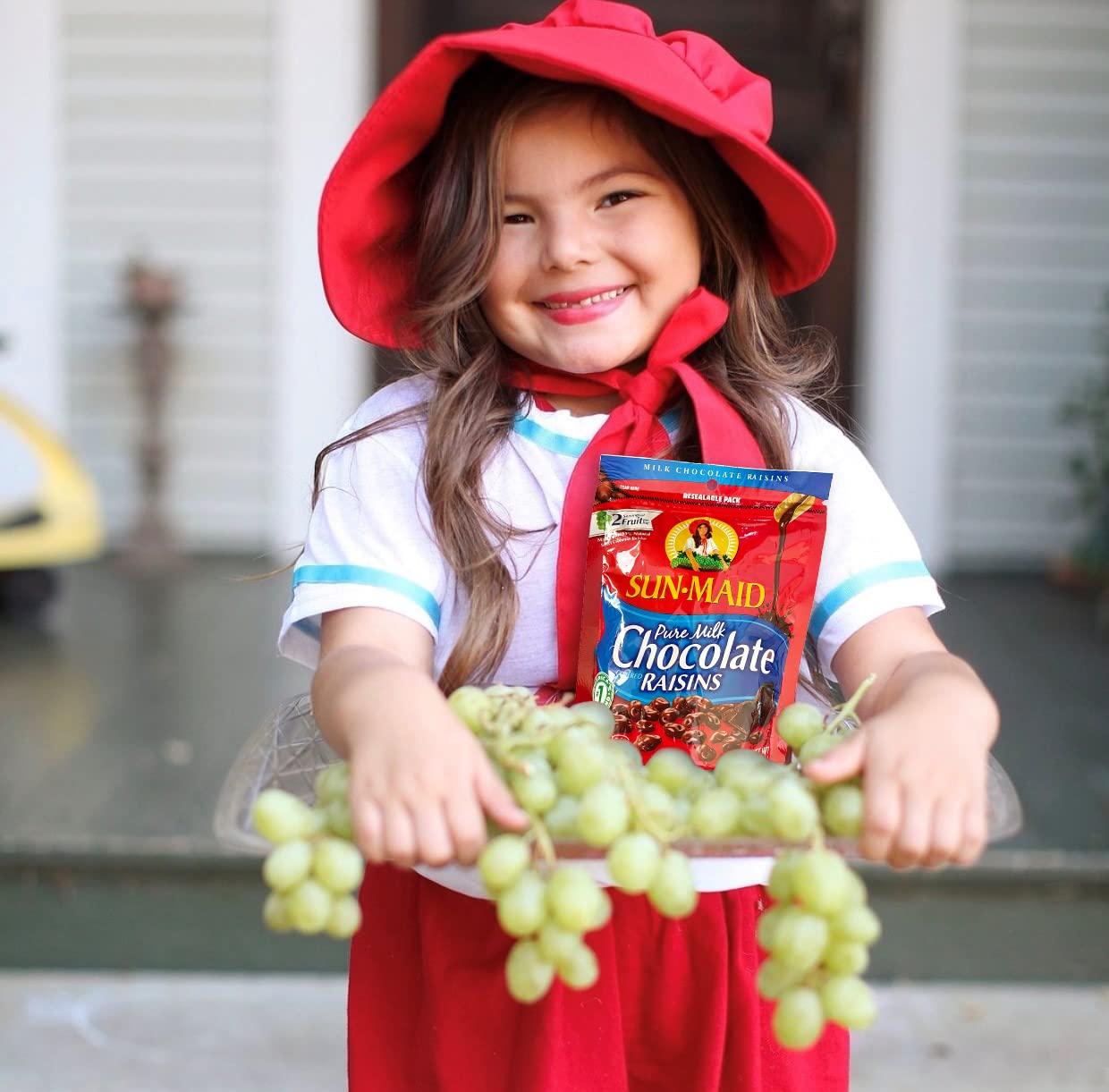 SunMaid Chocolate Covered Raisins Snacks, Pure Milk Chocolate Raisins