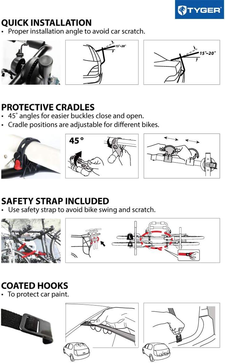 Tyger deluxe trunk shop mount bike rack