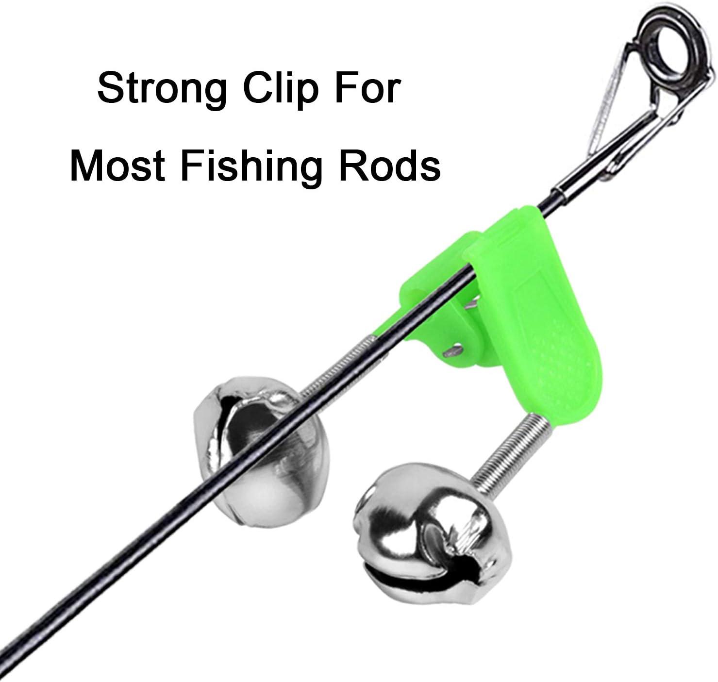 Benvo 20 Pcs Fishing Rod Alarm Loud Dual Alert Bells Fishing Bells