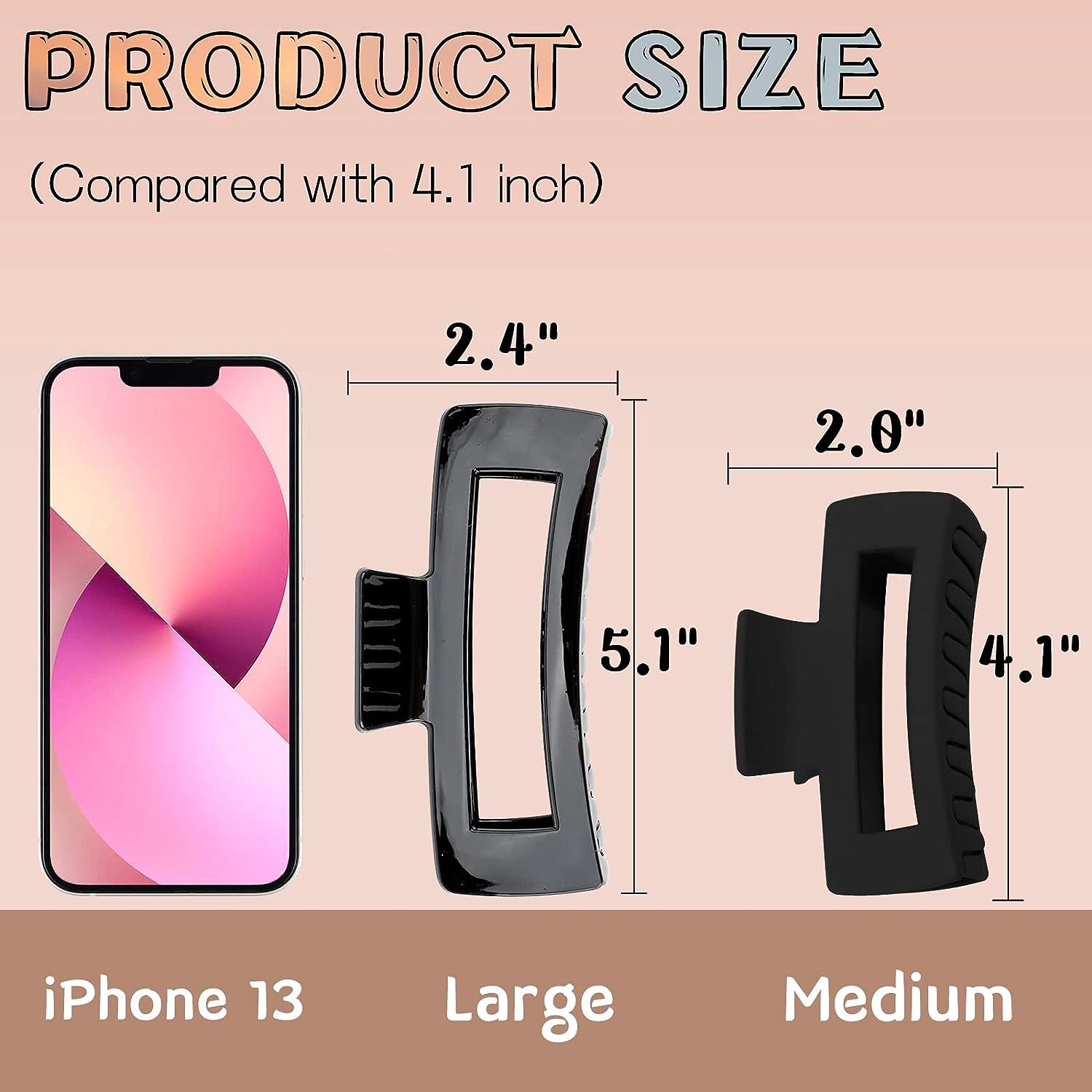 Extra Large 5 inch Hair Clips for Women CUBACO 4pcs Acrylic Claw