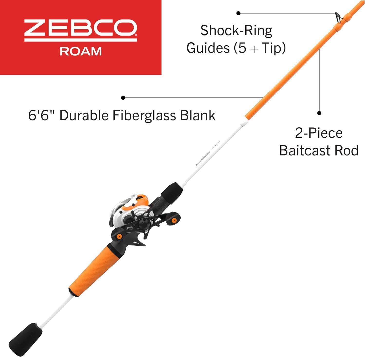 Zebco Roam BaitCast Fishing Rod and Reel Combo - Lightweight Fiberglass Right-Handed Sunset Chevron Design - International Shipping Available | Buy Now with Express International Delivery | GoSupps.com Zebco Roam BaitCast Fishing Rod and Reel Combo - Lightweight Fiberglass Right-Handed Sunset Chevron Design - International Shipping Available | Buy Now with Express International Delivery | GoSupps.com
