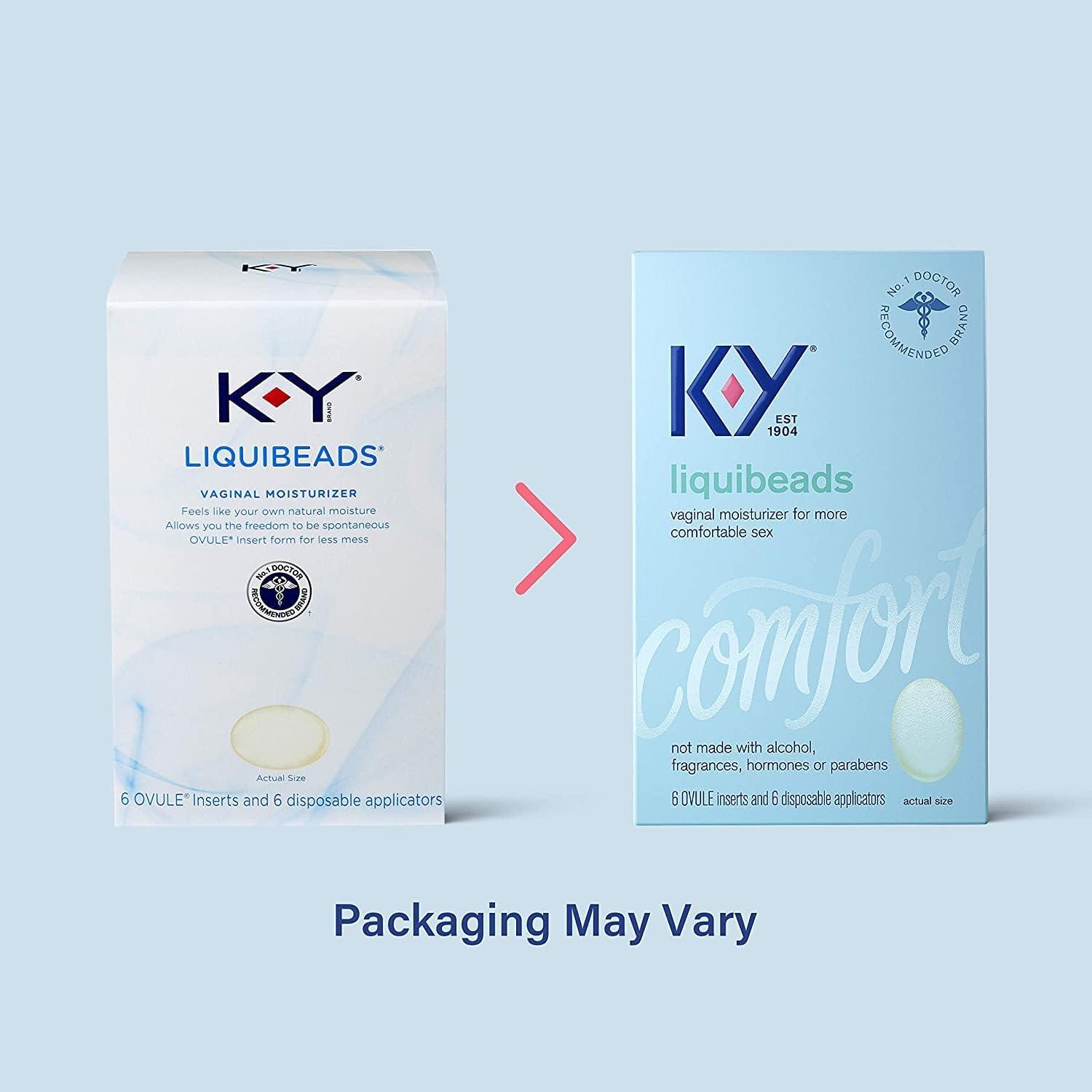 KY Liquibeads Vaginal Moisturizer SiliconeBased Formula Safe to Use with Condoms for Men Women