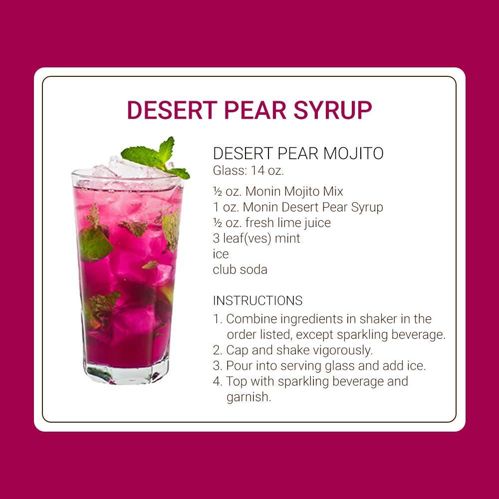 Monin Desert Pear Syrup, Bold Flavor of Prickly Pear Cactus, Natural