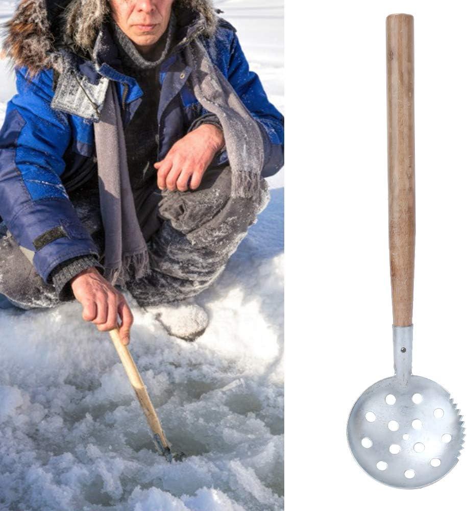 Ice Fishing Scoop Adjustable Ice Fishing Scoop Skimmer Metal Ice Scoop for  Ic