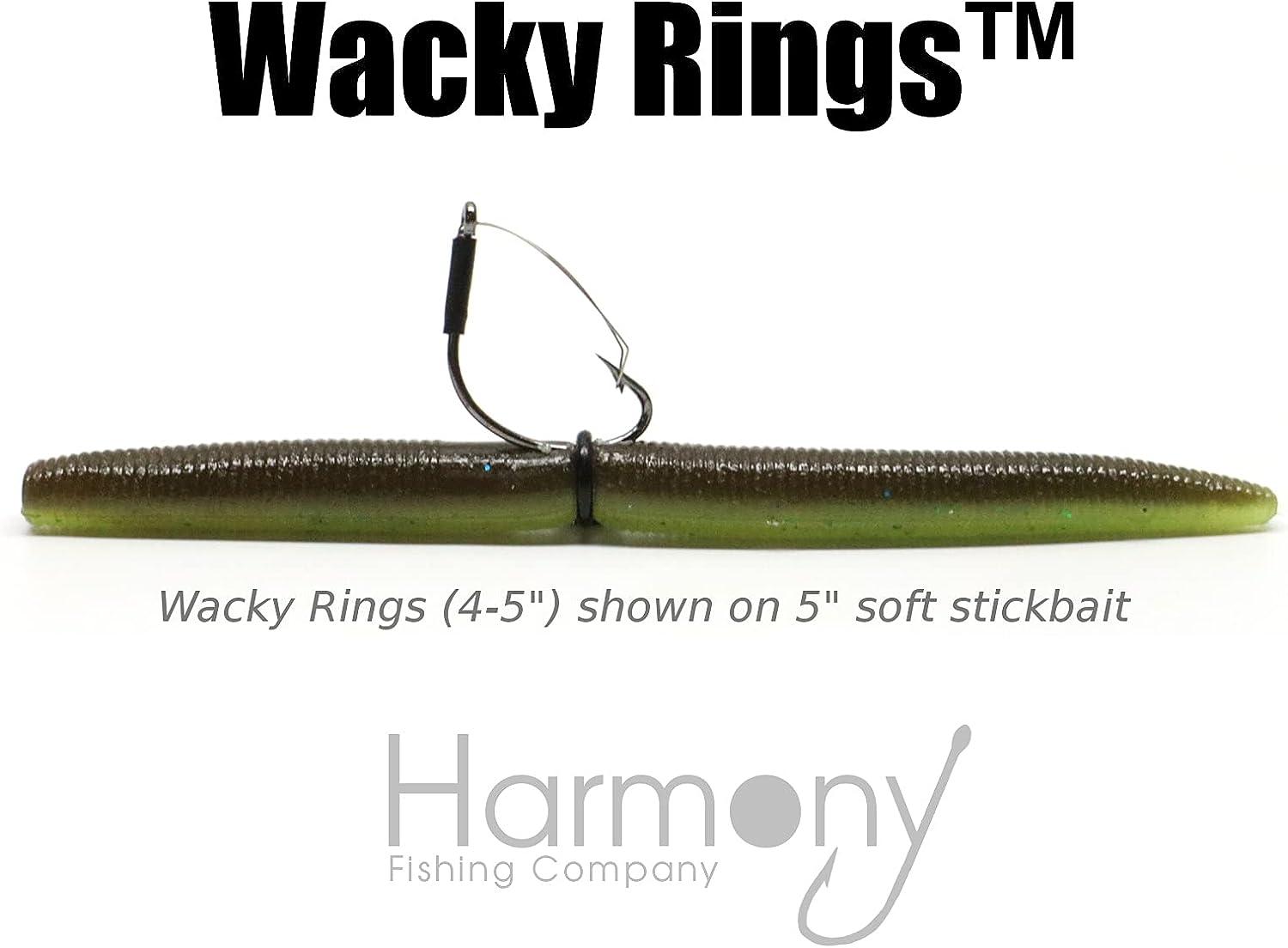 Wacky Rings (100 pk - O-Rings for Wacky Rigging Senko Worms/Soft Stickbaits  Bait Saver Orings for 4&5 Senko Style Worms - Save Your Worms from Tearing  While Wacky Rigging Black