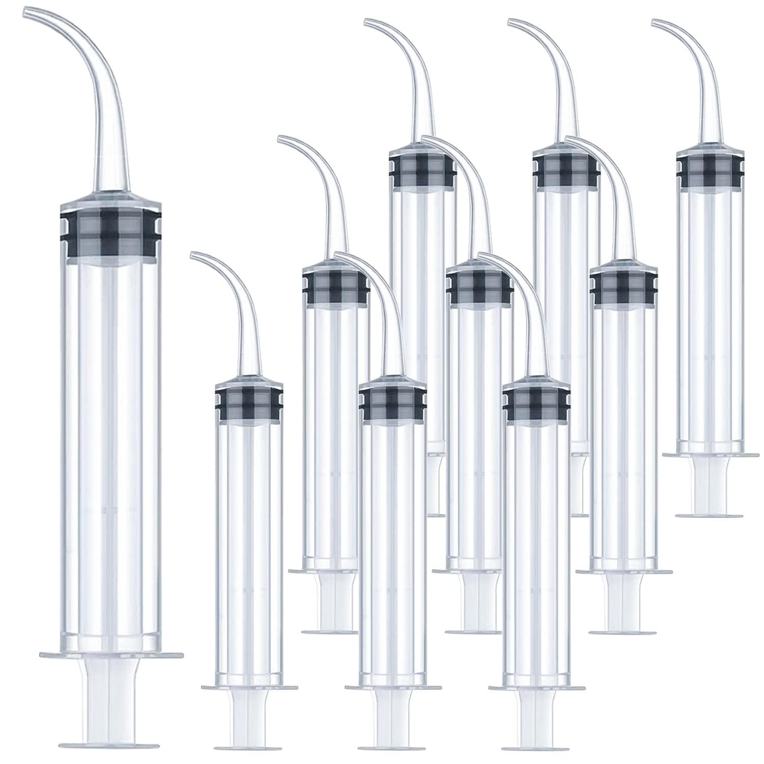 Wisdom Teeth Syringe 10 Pack Dental Irrigation Curved Syringes for