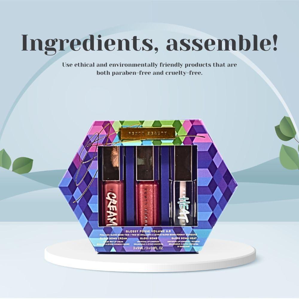 【日本未発売新品未使用】fenty beauty GLOSSY POSSE Glossy Posse VIII 3-Piece Lip Luminizer Set
