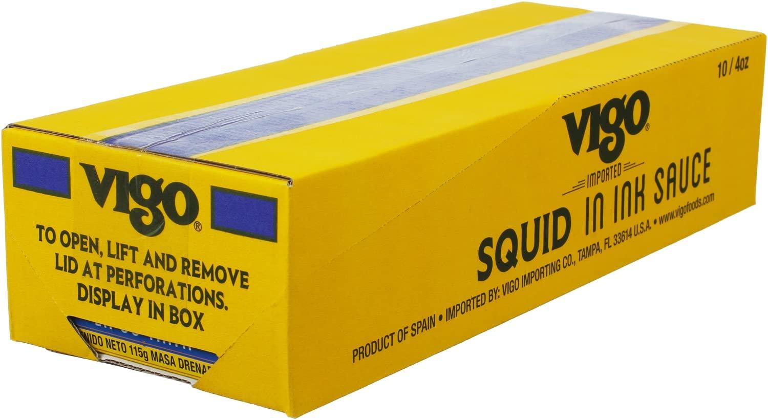 Vigo Premium Imported Canned Seafood Squid in Ink Sauce Specialty