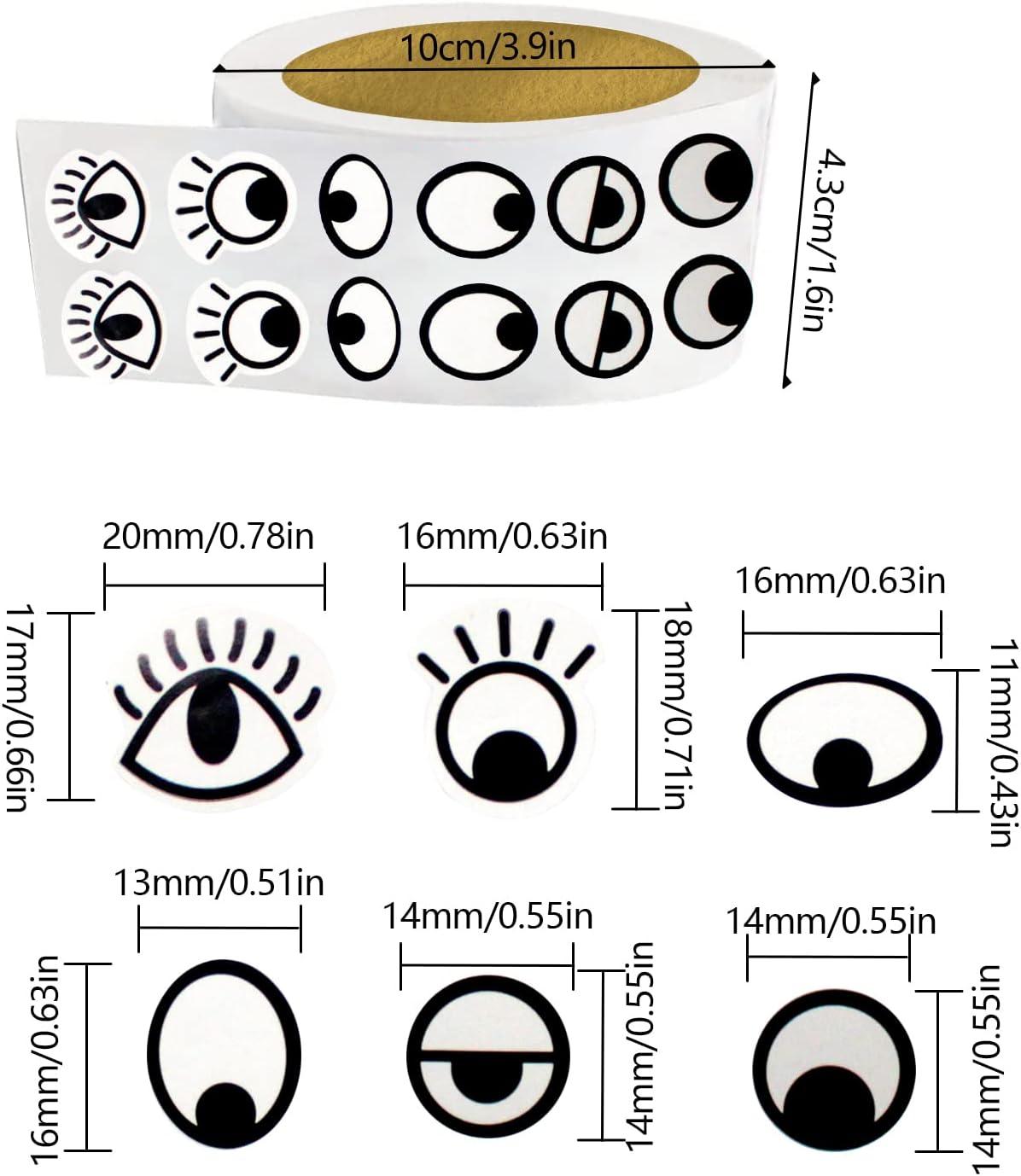 BLMHTWO 2000 Pieces Eye Stickers Large Googly Eyes Self Adhesive