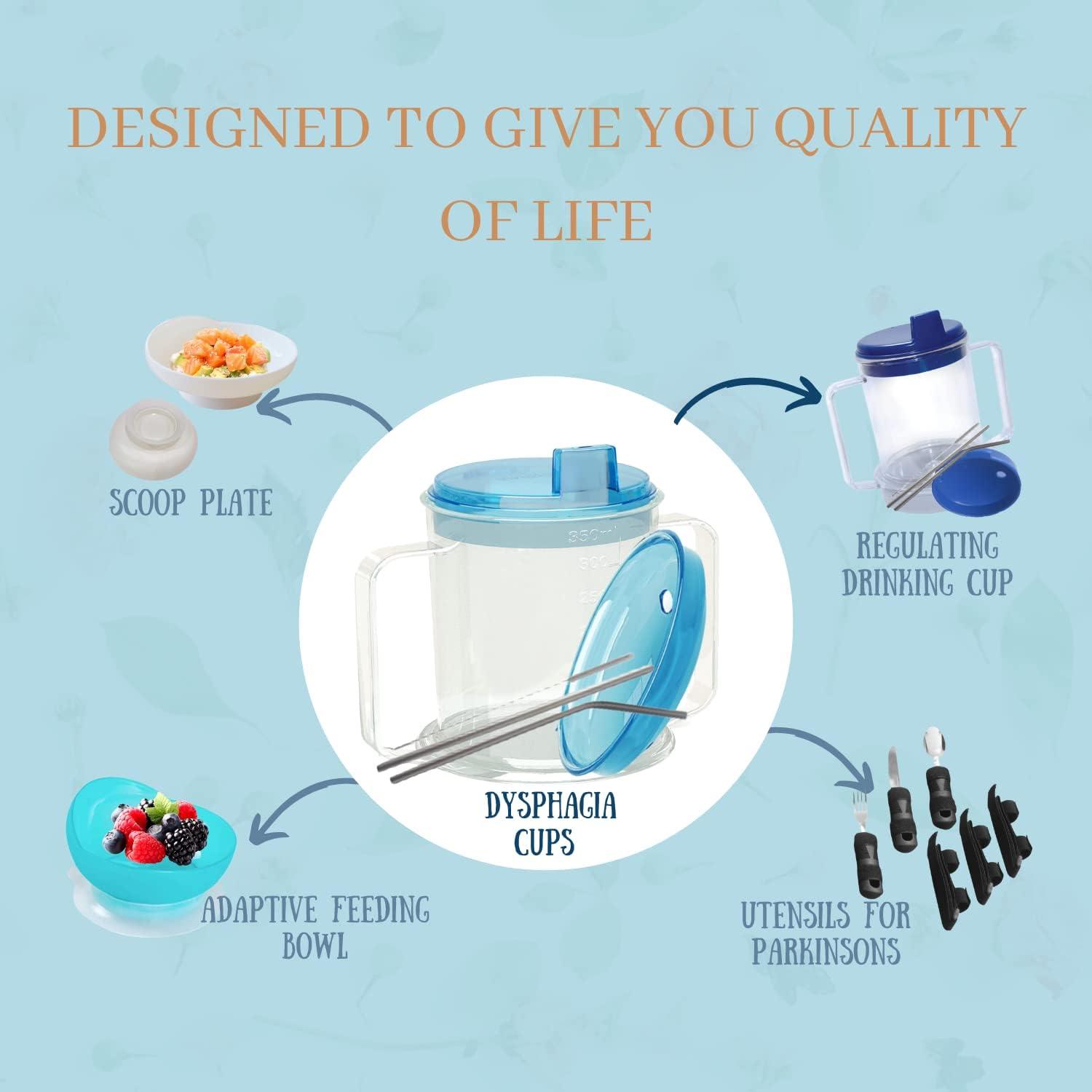 ADAPTIVE UTENSILS Adult Spill Proof Sippy Cup Dysphagia & Parkinson's