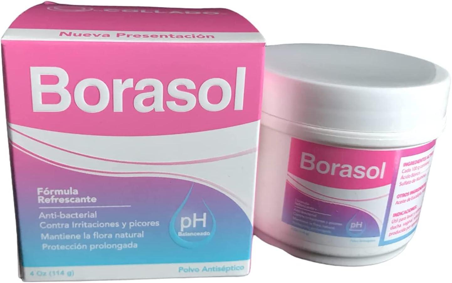 Borasol Antiseptic Powder Refreshing Deodorant & Vaginal Wash 4 OZ