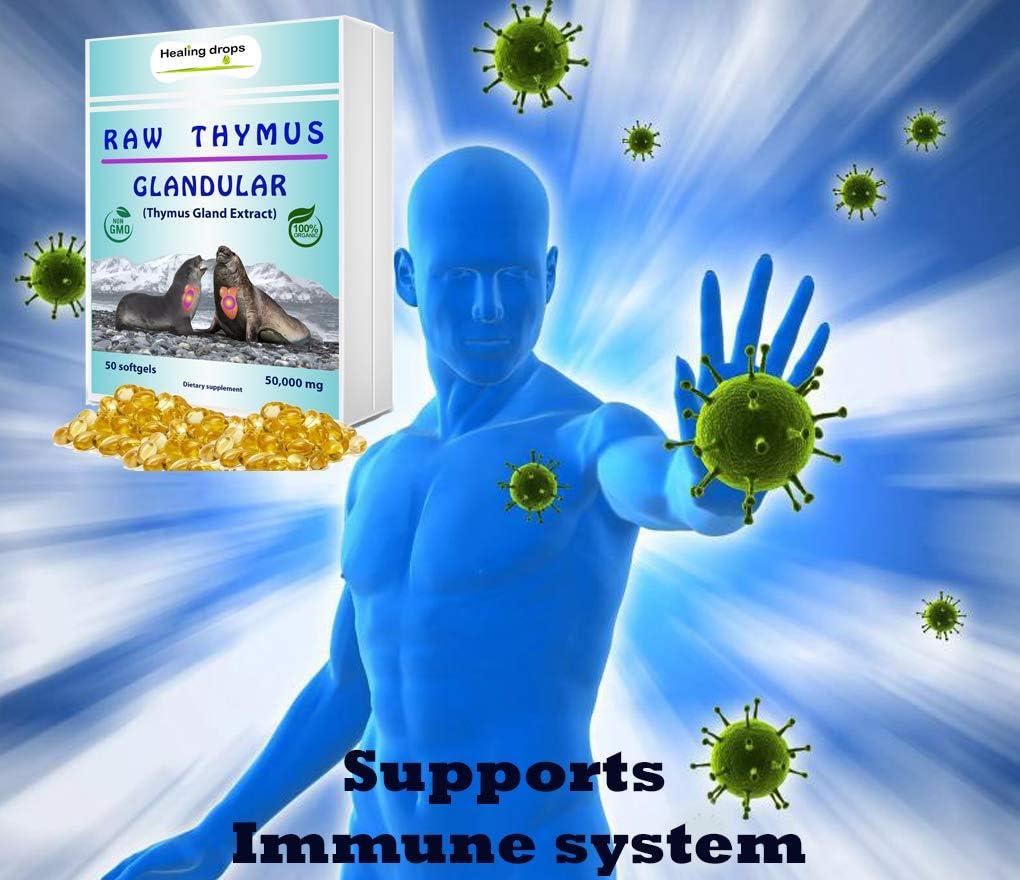 Thymus Glandular Supplement Immune & Allergy Support Soft Gels with