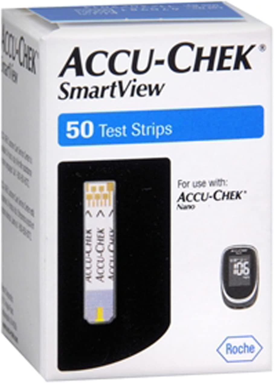 AccuChek SmartView Test Strips 50ct Fast & Accurate Glucose Testing