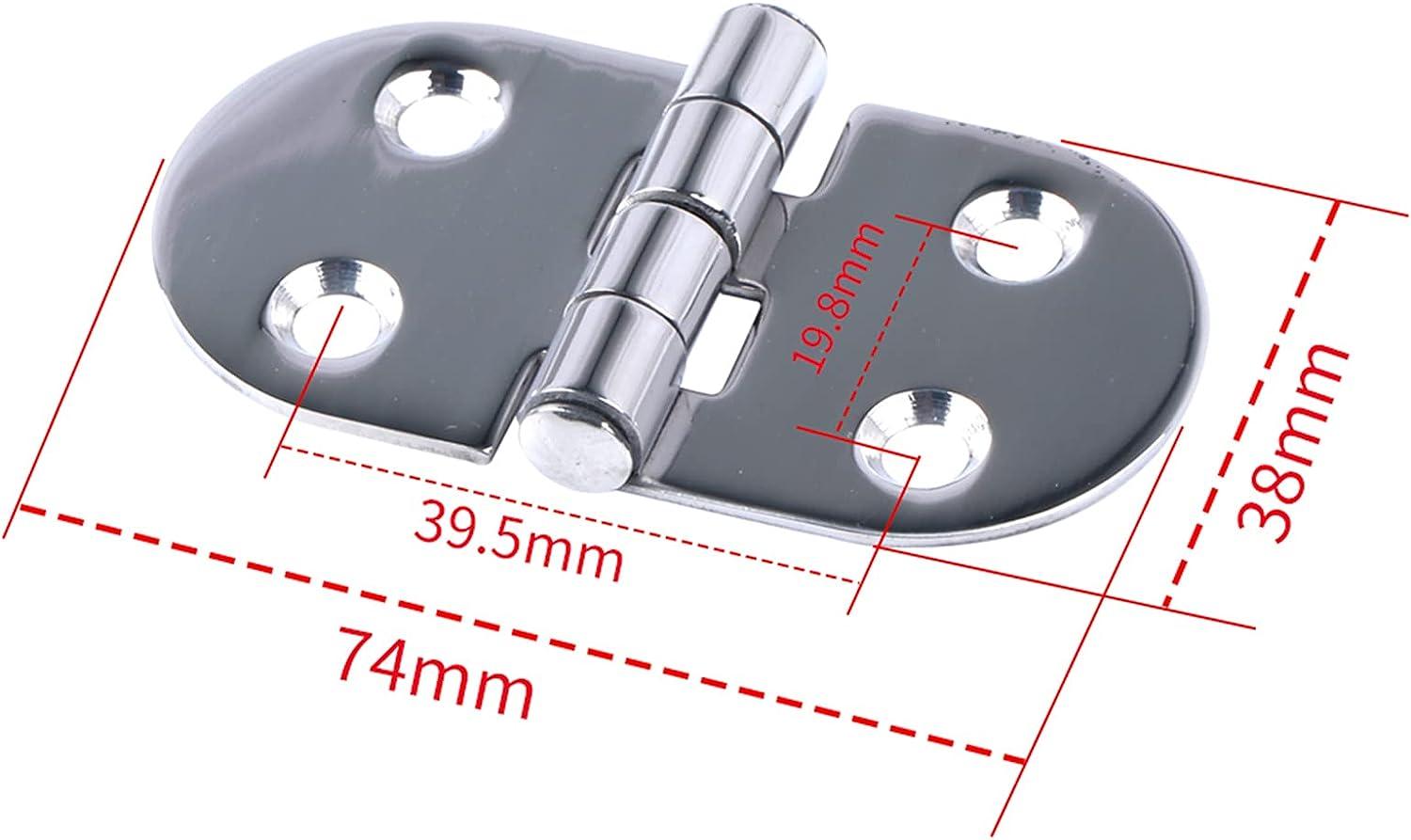 Mxeol Boat Flush Hatch Door Hinges Stainless Steel Marine Hinges 3 Inch X 1.5 In - Foto 4