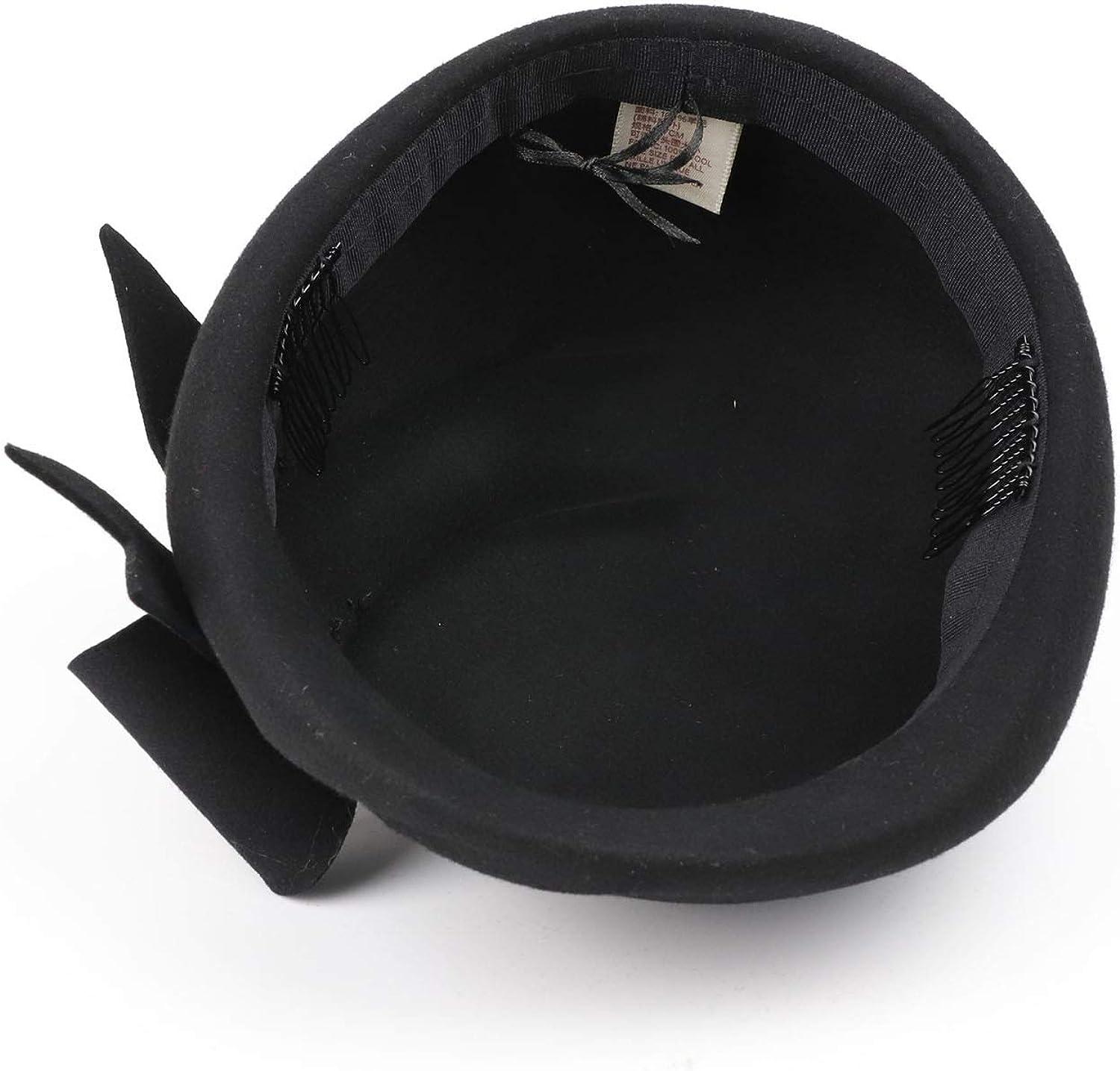 F FADVES 100% Wool Beanie Hat French Dress Beret | Vintage Winter  Fascinator Hats - Black | Buy Now with Express International Delivery |  GoSupps.com