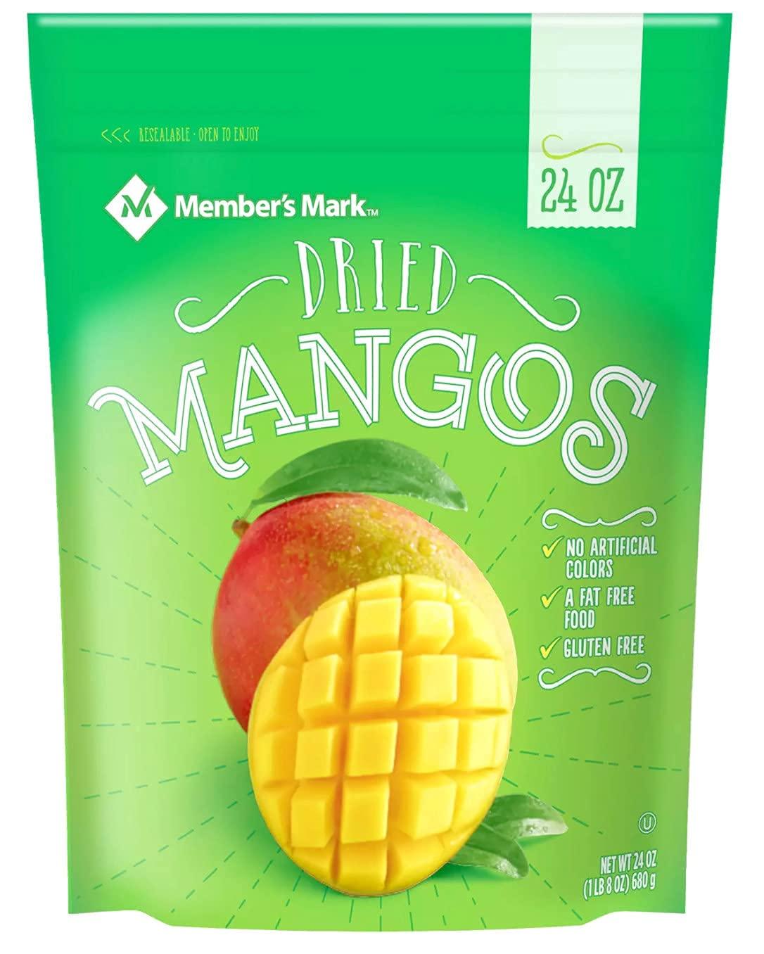 Member's Mark Dried Mango 24 Oz 2 Pack Premium Dry Fruit Snack