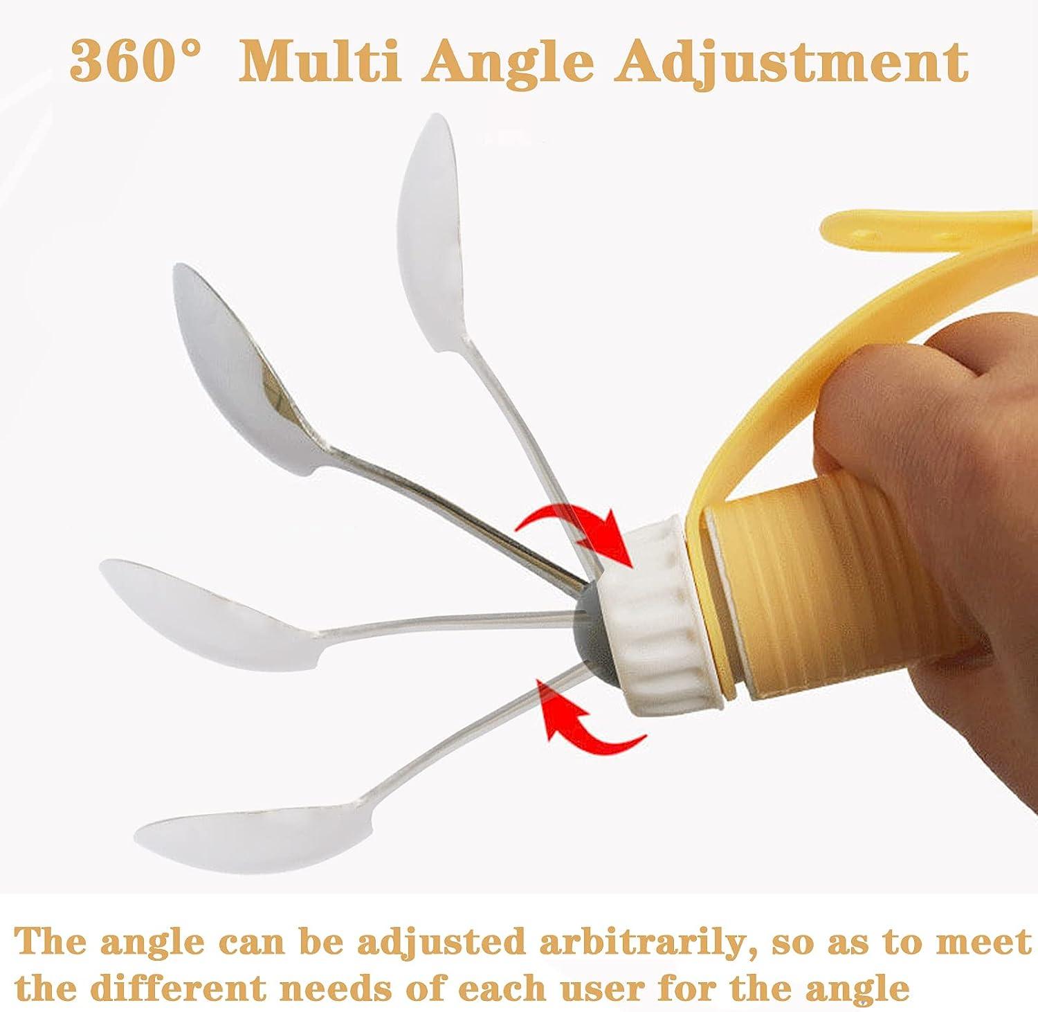 Weighted Adaptive Utensils Set for Hand Tremors Swivel Spoons, Forks