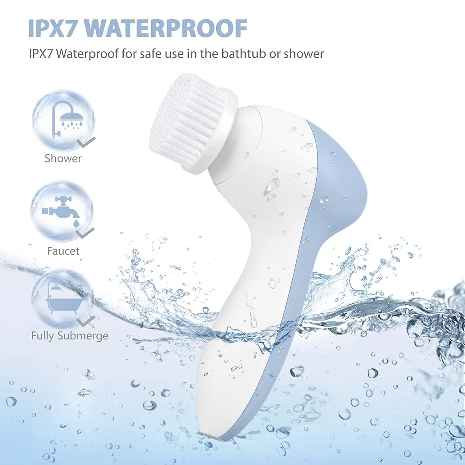 CLSEVXY Rechargeable Facial Cleansing Brush with 7 Heads Deep