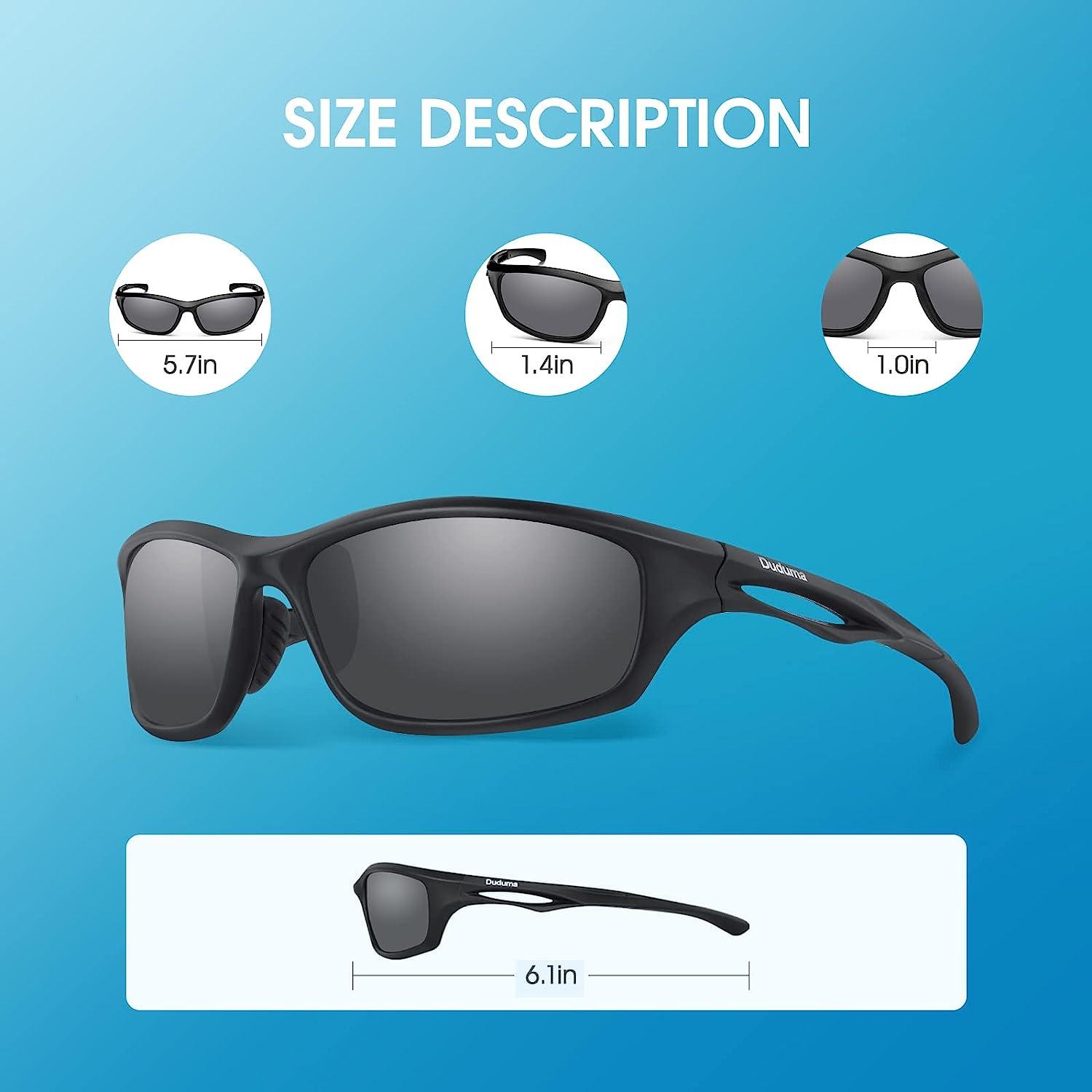 Duduma Polarized Sports Sunglasses for Men Women Running Cycling Fishing  Golf Driving Shades Sun Glasses Tr90 Black Matte Frame With Black Lens