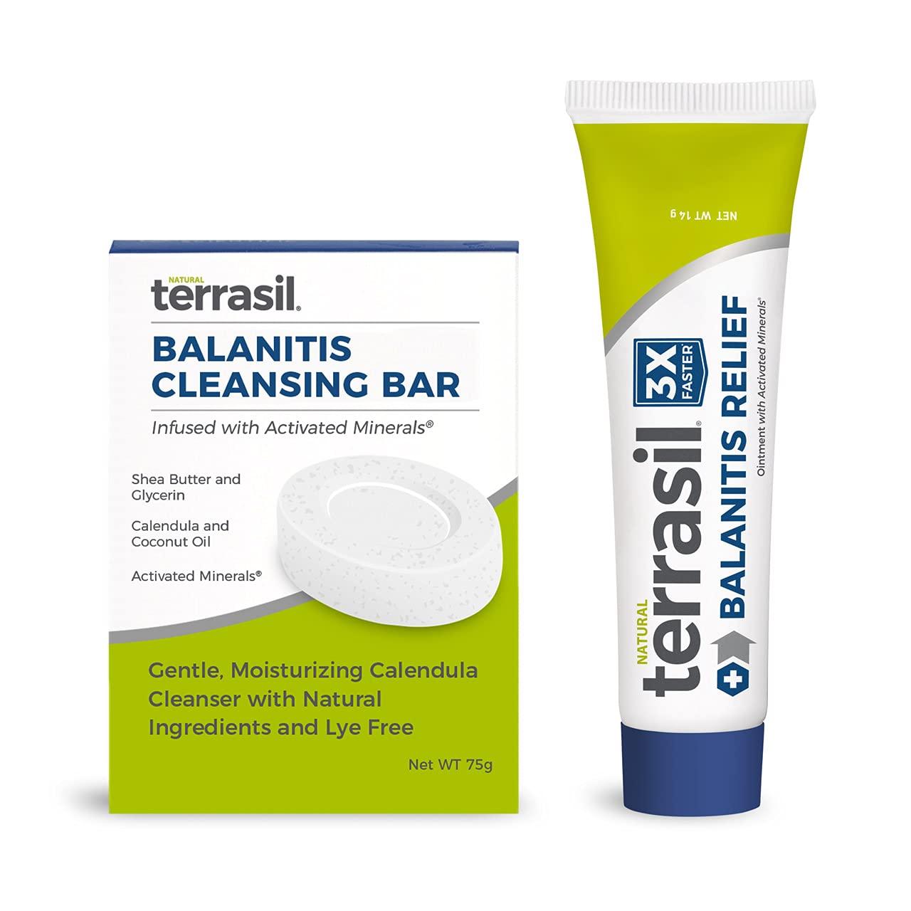 Terrasil Balanitis Treatment Ointment & Cleansing Bar System Relief