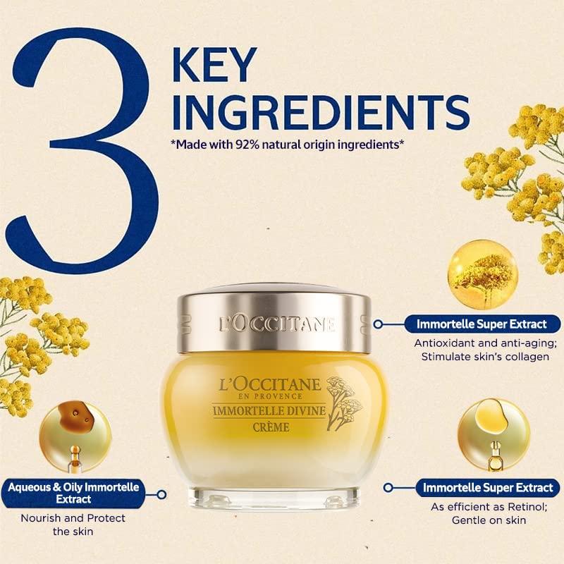 L'Occitane Immortelle Divine Face Cream 1.7 oz AntiAging Moisturizer