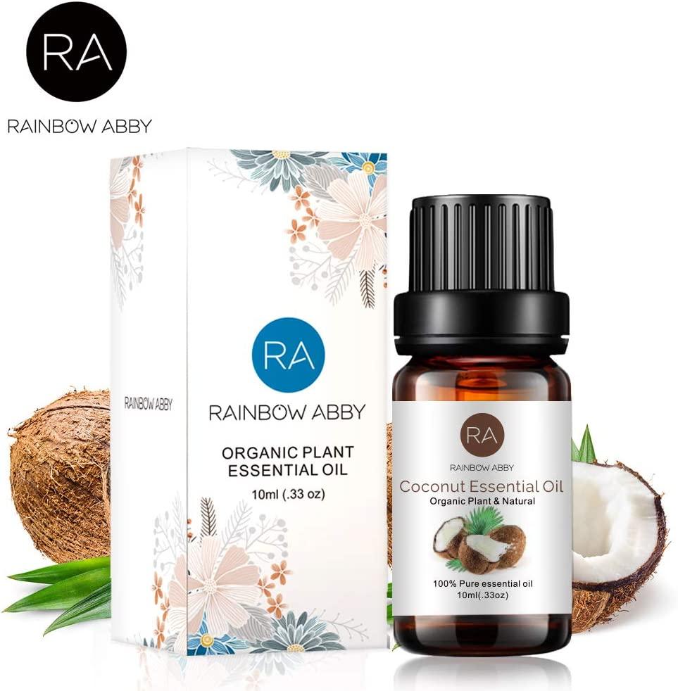  Rainbow Abby Coconut Essential Oil 100% Pure Aromatherapy Oils  for Diffuser, Soaps, Candles, Massage, Lotions, Perfume - 10ml/0.33oz :  Health & Household