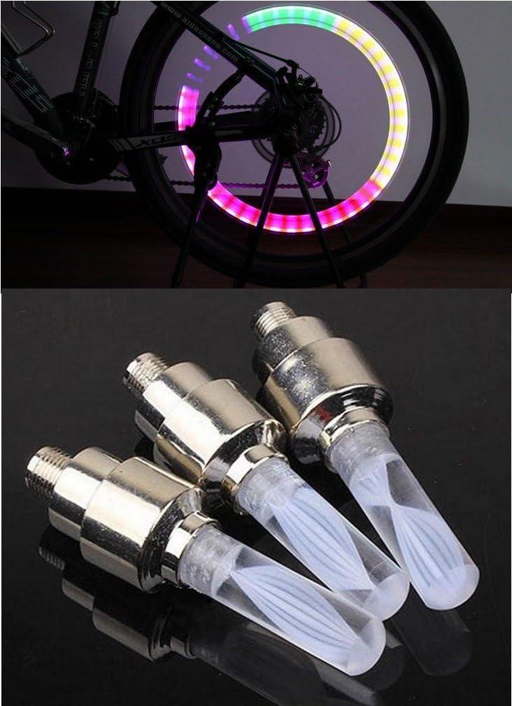 Dkiigame 10 Pack of Led Flash Tyre Wheel Valve Cap Light for Car