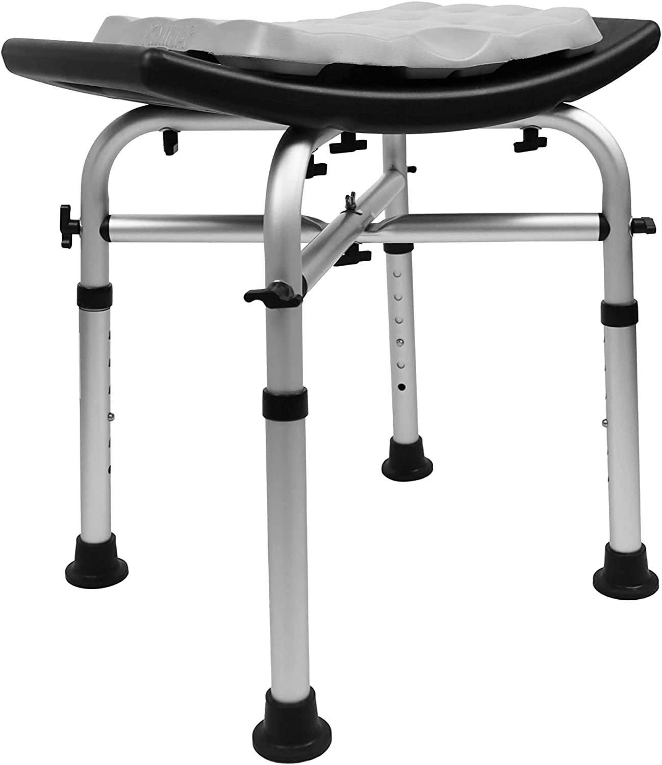 KMINA Shower Stool for Inside Shower with Double Reinforced Crossbar