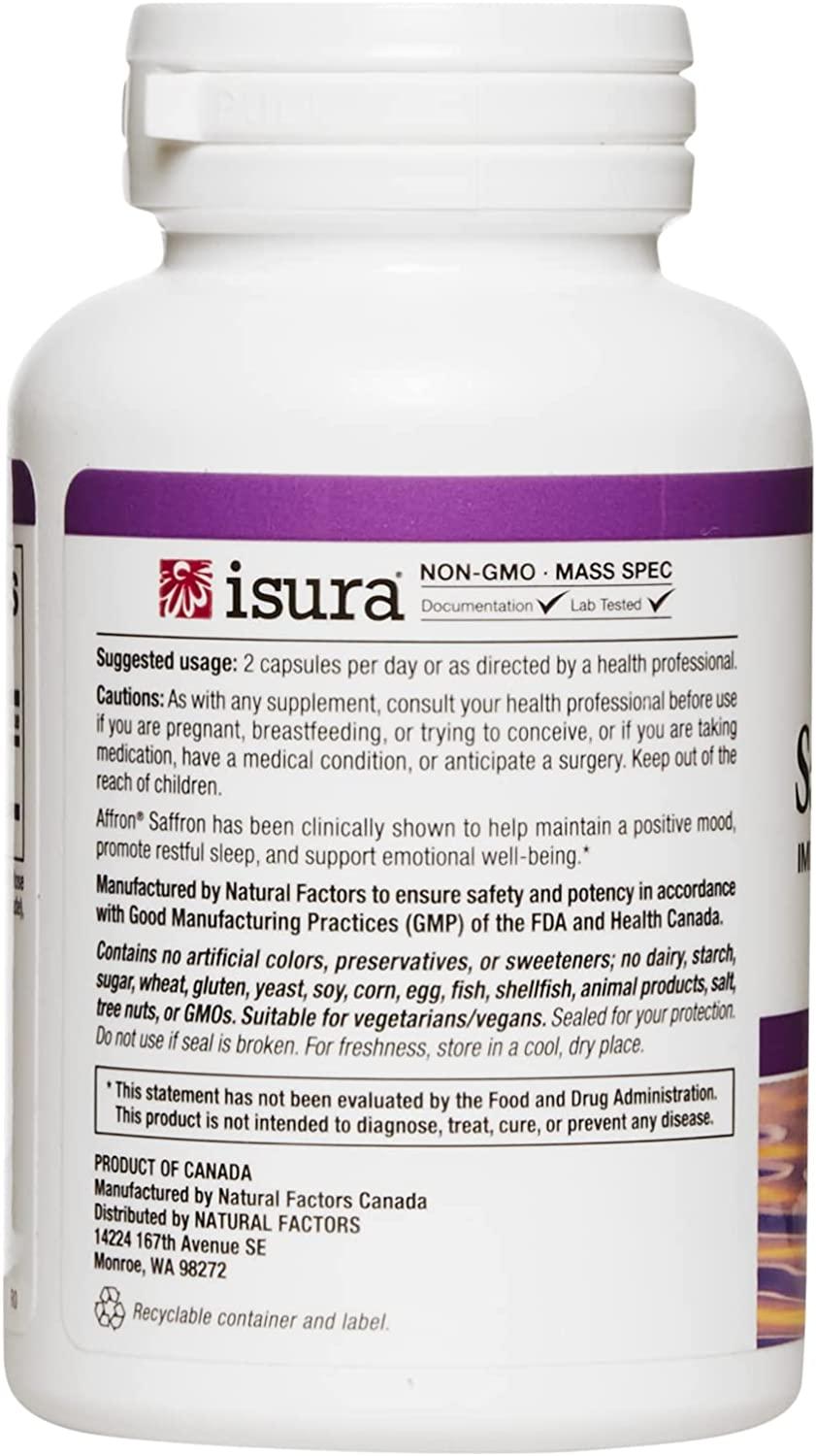 Natural Factors StressRelax Pure Saffron Extract 60 Vegetarian