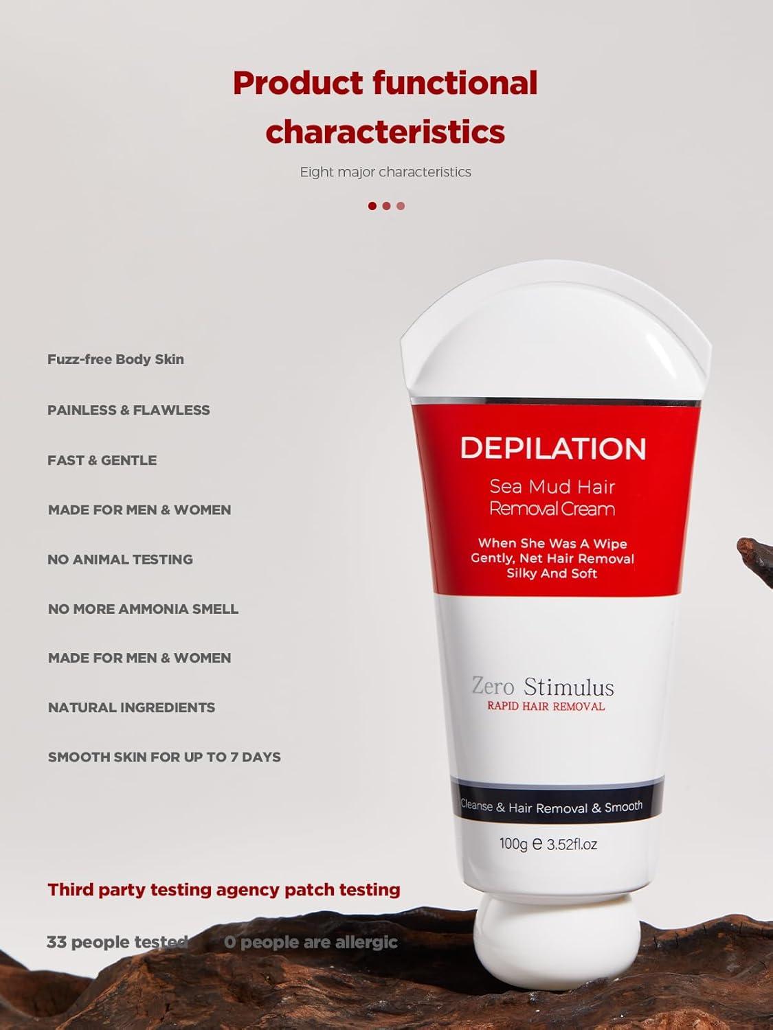 Painless Hair Removal Cream for Face and Body