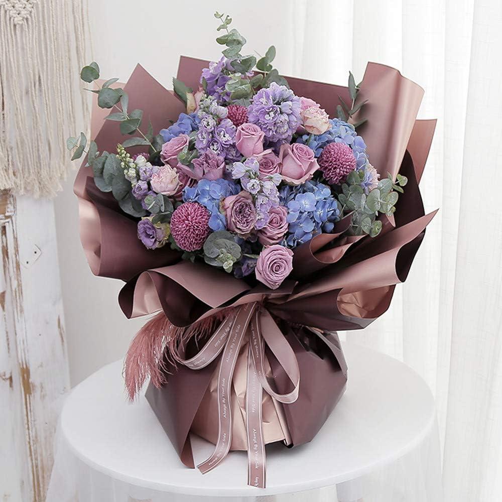 BBJ WRAPS Korean Style Flower Wrapping Paper Floral Bouquet Gift Packaging  Supplies Multi Colors 20 Counts (D Blue)