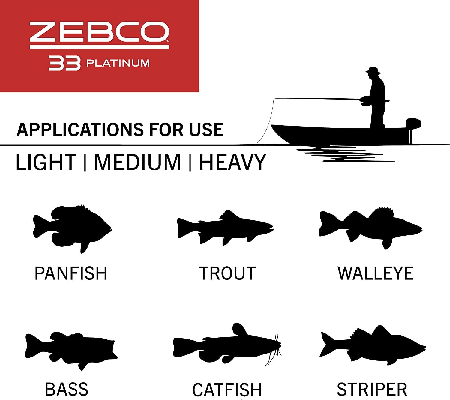 Zebco 33 Platinum Spincast Reel, 5 Ball Bearings (4 + Clutch), Instant  Anti-Reverse with a Smooth Dial-Adjustable Drag, Powerful All-Metal Gears  and Spooled with 10-Pound Cajun Line Platinum Reel