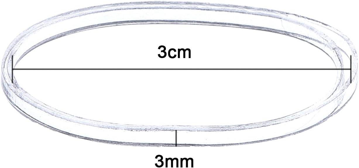eBoot 3 mm Clear Elastic Bands Hair Rubber Bands 500 Pieces