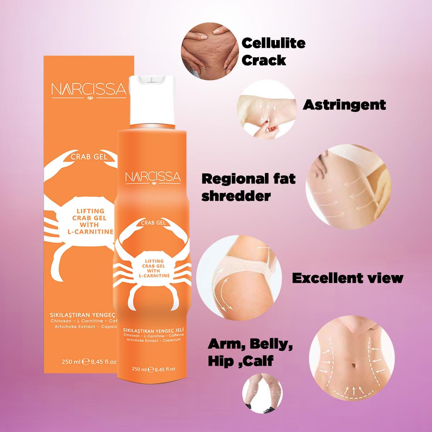 NARCISSA Tightening & Lifting Crab-Gel - Firming Solution with L-Carnitine  for Stretch Marks & Cellulite - International Shipping Available | Buy Now  with Express International Delivery | GoSupps.com