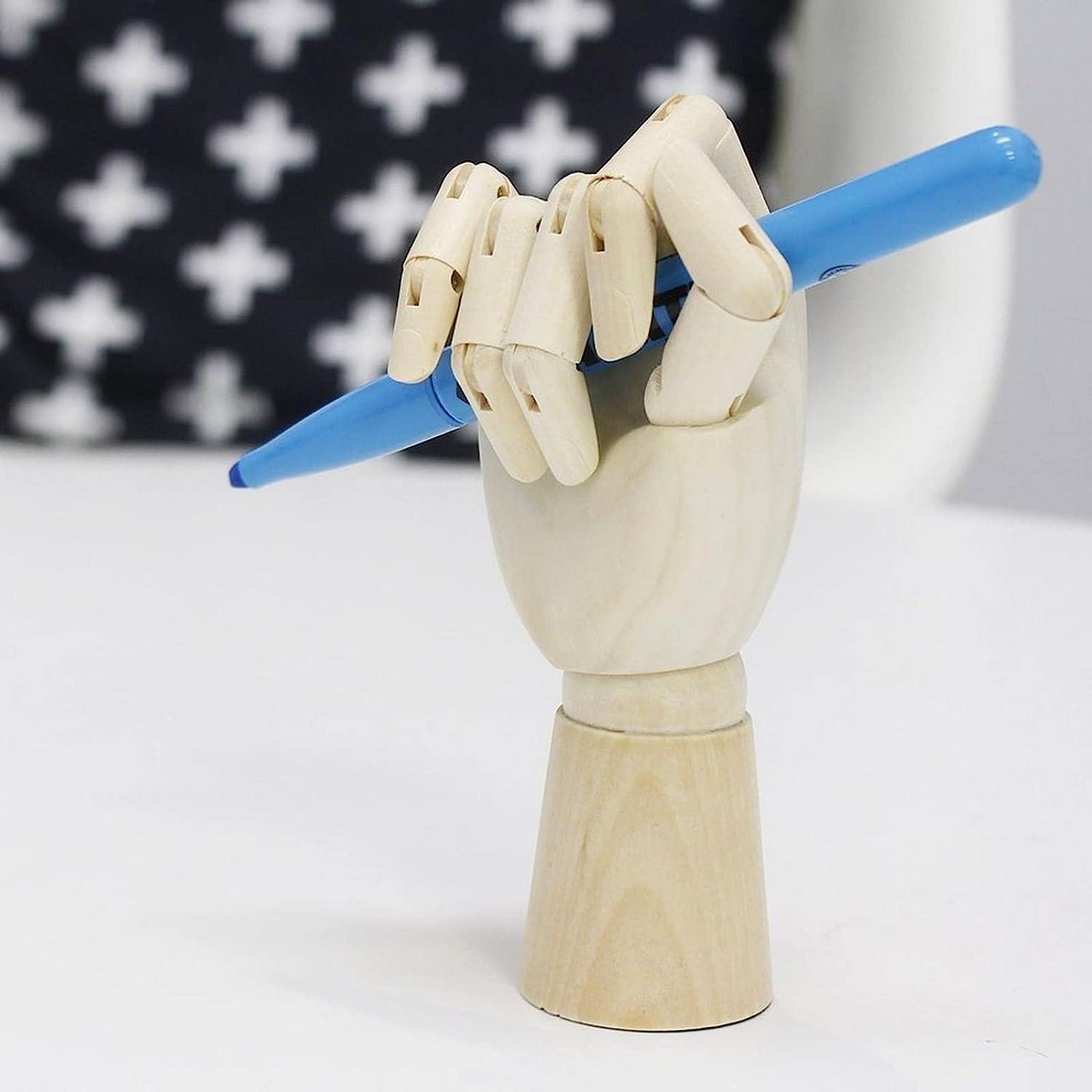 Wooden Hand Model, 7 Art Mannequin Figure with Posable Fingers for  Drawing, Art Supplies, Hand Jewelry Display