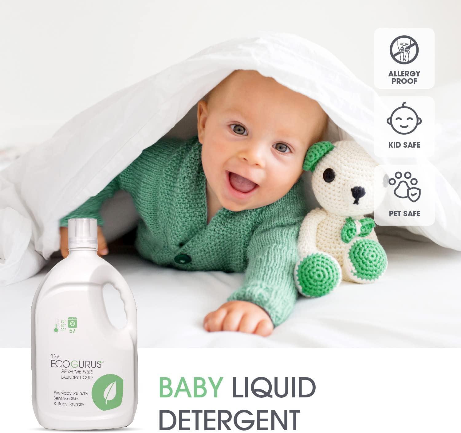 Ecogurus Baby Laundry Detergent 4L Non Bio Liquid for Sensitive Skin