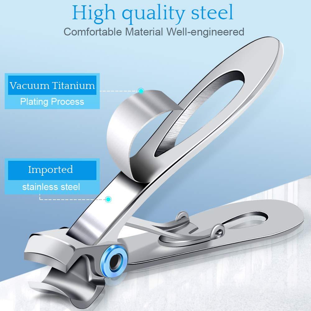 Nail Clippers for Thick Nails - Pretty Diva Wide Jaw Opening Oversized Nail  Clippers, Stainless Steel Heavy Duty Toenail Clippers for Thick Nails,  Extra Large Toenail Clippers for Seniors Elderly Silver