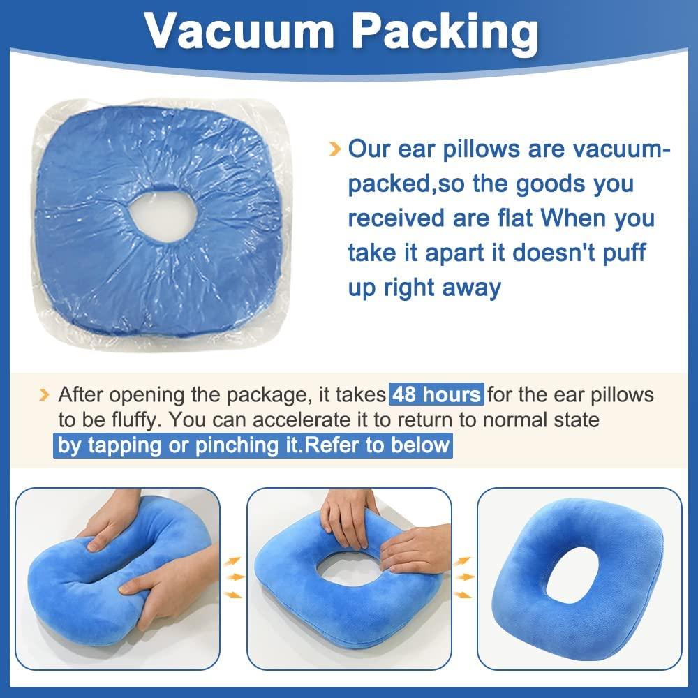 Ear Pillow Piercing Donut Side Pillow with A HoleEar Inflammation Pain