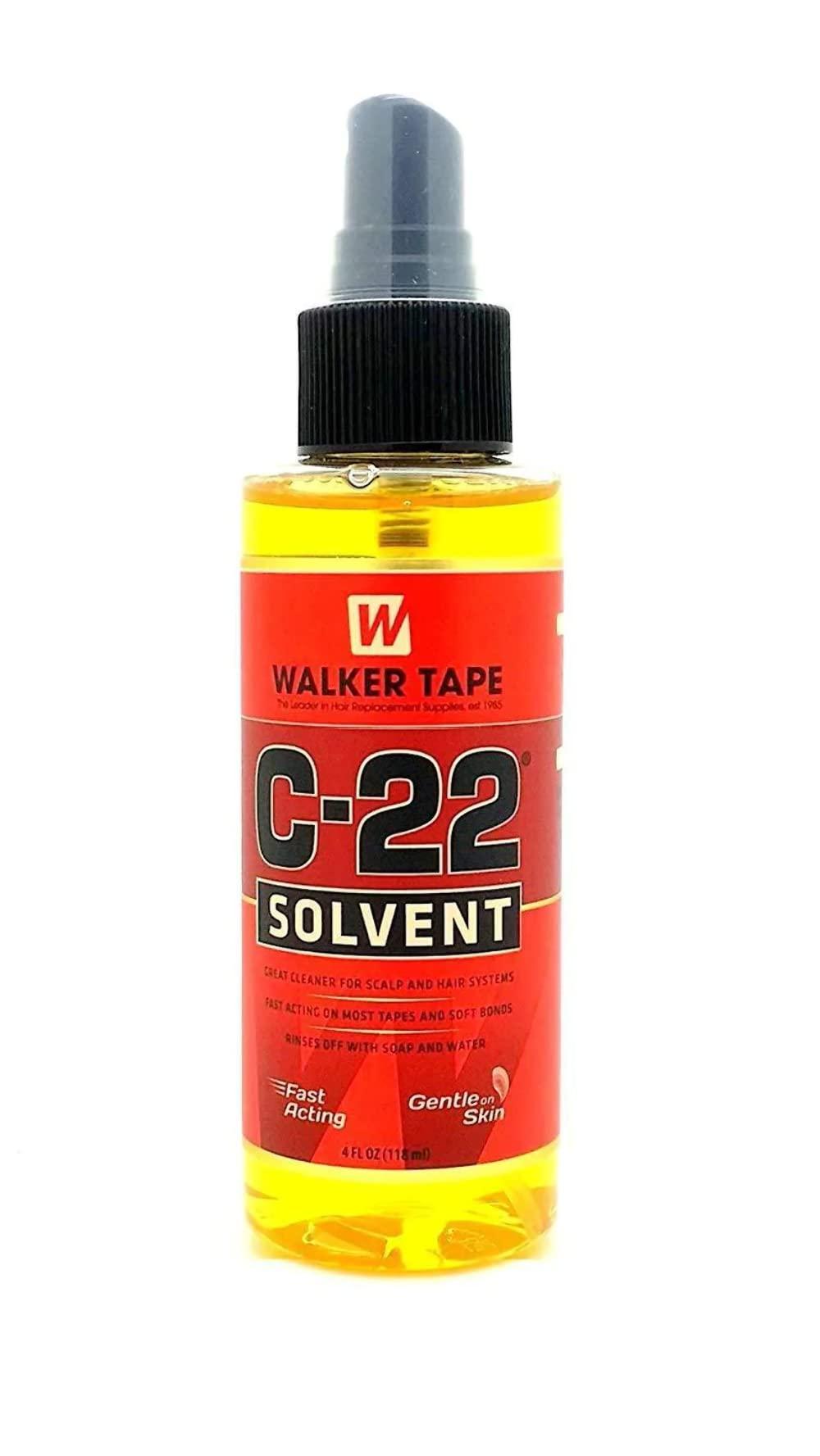 C-22 adhesive solvent by Walker Tape C22 Solvent 4 Oz Spray For Lace Wigs &  Toupees