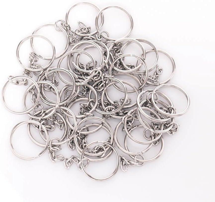 KINGFOREST 100PCS Split Key Ring with Chain and Jump Rings